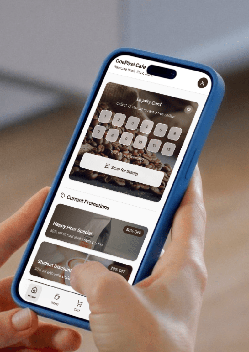 OnePixel Cafe Rewards App - Image 1